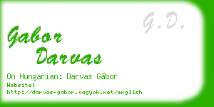 gabor darvas business card